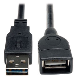UR024-06N Universal Reversible USB 2.0 Extension Cable (Reversible A to A), 6-in.