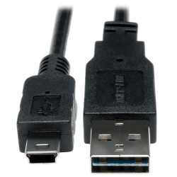 UR030-001 Universal Reversible USB 2.0 Converter Adapter Cable (Reversible A to 5Pin Mini B M/M), 1-ft.
