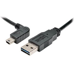 UR030-006-LAB Universal Reversible USB 2.0 Cable (Reversible A to Left-Angle 5Pin Mini B M/M), 6-ft.