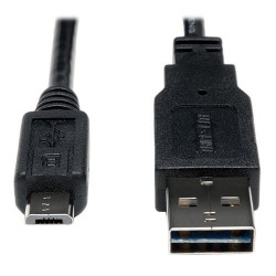 UR050-006-24G Universal Reversible USB 2.0 Cable, 28/24AWG (Reversible A to 5Pin Micro B M/M), 6-ft.