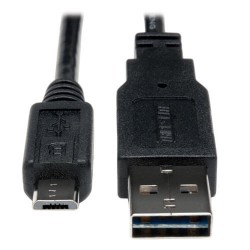 UR050-006 Universal Reversible USB 2.0 Cable (Reversible A to 5Pin Micro B M/M), 6-ft.