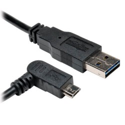 UR050-006-RAB Universal Reversible USB 2.0 Cable (Reversible A to Right-angle 5Pin Micro B M/M), 6-ft.
