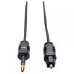 A104-03M Ultra Thin Toslink to Mini Toslink Digital Optical SPDIF Audio Cable, 3M (10-ft.)