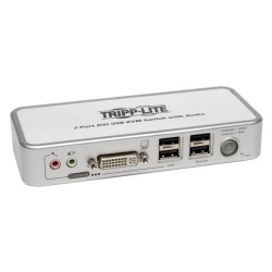 B004-DUA2-K-R 2-Port DVI/USB KVM Switch with Audio and Cables