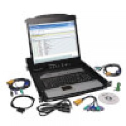 B020-U16-19-IP NetDirector 16-Port 1U Rack-Mount Console IP KVM Switch with 19 in. LCD