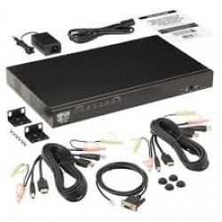 B024-HU08 8-Port HDMI/USB KVM Switch with Audio/Video and USB Peripheral Sharing, 1U Rack-Mount
