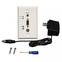 B132-100A-WP-1 VGA with Audio over Cat5/Cat6 Extender, Wallplate Receiver, 1920x1440 at 60Hz, Up to 1000-ft., TAA