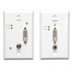 B140-1A1-WP DVI over Cat5/Cat6 Active Extender Kit, Wallplate Transmitter and Receiver, 1920x1080 at 60Hz, Up to 20