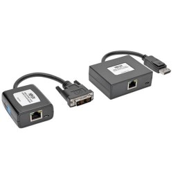 B150-1A1-DVI DisplayPort to DVI over Cat5/6 Active Extender Kit, Pigtail-Style Transmitter/Receiver, Video/Audio, 1
