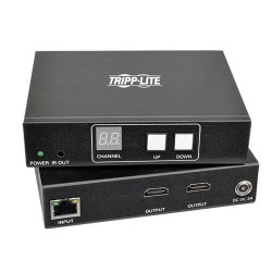 B160-201-HSI HDMI over IP Extender Kit with Built-in 2-Port Splitter, RS-232 Serial and IR Control, 1080p @ 60 Hz, 