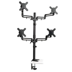 DDR1327SQFC Quad Full Motion Flex Arm Desk Clamp for 13" to 27" Monitors