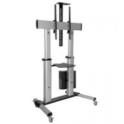 DMCS60100XXBB - Rolling TV Cart with Rechargeable Battery Power for 60â€ to 100â€ Displays - DMCS60100XXB