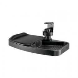 DMUDSC Under-Desk Clamp-On Storage Tray with Built-In Mouse Pad and Wrist Rest