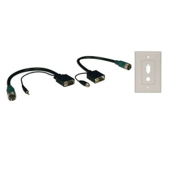 EZA-VGAAX-2 Easy Pull Type-A Connectors - (M/F set of VGA with Audio and Faceplate)