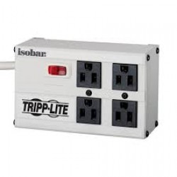 IBAR4 Isobar 4-Outlet Surge Protector, 6 ft. Cord with Right-Angle Plug, 3330 Joules, Metal Housing