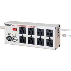 ISOTEL8ULTRA Isobar 8-Outlet Surge Protector, 12 ft. Cord with Right-Angle Plug, 3840 Joules, Diagnostic LEDs, Tel/