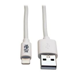 M100-004COIL-BK USB Sync/Charge Coiled Cable with Lightning Connector (M/M), Black, 4 ft.