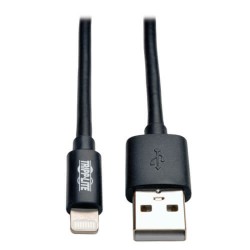 M100-006-BK USB Sync / Charge Cable with Lightning Connector - Black, 6-ft. (1.8M)
