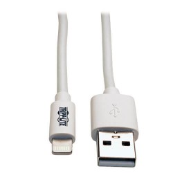 M100-010-WH USB Sync/Charge Cable with Lightning Connector, White, 10 ft. (3 m)