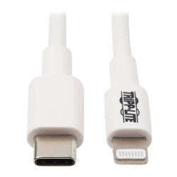 M102-003-WH USB-C Sync / Charge Cable with Lightning Connector - M/M, USB 2.0, White, 3 ft. (0.9 m)