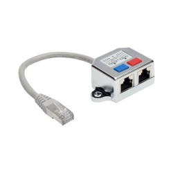 N035-001 2-to-1 RJ45 Splitter Adapter Cable, 10/100 Ethernet Cat5/Cat5e (M/2xF), 6 in.