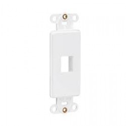 N042D-001V-WH Center Plate Insert, Decora Style - Vertical, 1 Port