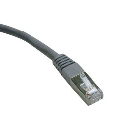 N125-025-GY Cat6 Gigabit Molded Shielded Patch Cable STP (RJ45 M/M) - Gray, 25-ft.