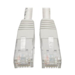 N200-001-WH Premium Cat5/5e/6 Gigabit Molded Patch Cable, 24 AWG, 550 MHz/1 Gbps (RJ45 M/M), White, 1 ft.