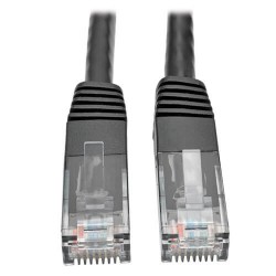 N200-003-BK Premium Cat5/5e/6 Gigabit Molded Patch Cable, 24 AWG, 550 MHz/1 Gbps (RJ45 M/M), Black, 3 ft.