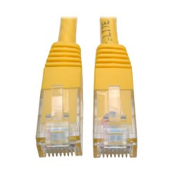 N200-003-YW Premium Cat5/5e/6 Gigabit Molded Patch Cable, 24 AWG, 550 MHz/1 Gbps (RJ45 M/M), Yellow, 3 ft.