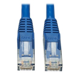 N201P-003-BL Cat6 Gigabit Snagless Molded UTP Ethernet Cable (RJ45 M/M), PoE, CMR-LP, Blue, 3 ft.
