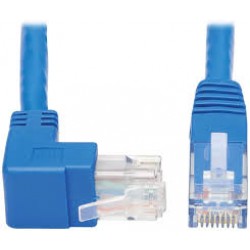 N204-020-BL-UP Up-Angle Cat6 Gigabit Molded UTP Ethernet Cable (RJ45 Right-Angle Up M to RJ45 M), Blue, 20 ft.