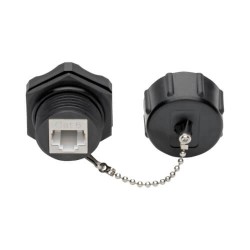 N206-KJ01-IND Keystone Jack Cat6/Cat5e, RJ45, Shielded, Dust Cap, Industrial - 110 Punch Down, IP67, TAA