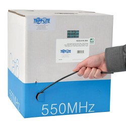 N222-01K-BK Cat6 Gigabit Bulk Solid-Core PVC Cable, Black, 1000 ft., TAA