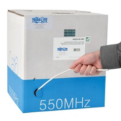 N222-01K-WH Cat6 Gigabit Bulk Solid-Core PVC Cable, White, 1000 ft., TAA