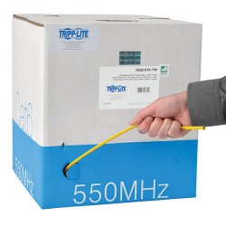N222-01K-YW Cat6 Gigabit Bulk Solid-Core PVC Cable, Yellow, 1000 ft., TAA