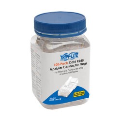 N230-100-STR Cat6 RJ45 Modular Plug for Round Stranded UTP Conductor 4-Pair, 100 Pack