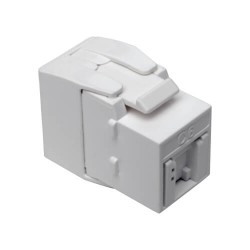 N238-001-GY-TF Keystone Jack Cat6a/Cat6/Cat5e, RJ45, Shuttered, Dust Cap - Toolless, PoE/PoE+ Compliant, White, TAA