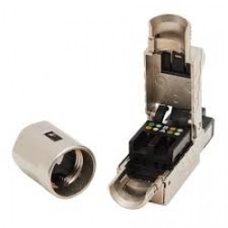 N238-P01-MPTL-A Cat6a RJ45 Plug - MPTL, Shielded, 100W High-Power PoE & PoE++, Zinc Die-Cast, Black, TAA