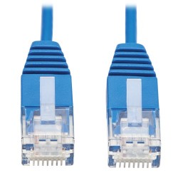 N261-UR07-BL Cat6a 10G Certified Molded Ultra-Slim UTP Ethernet Cable (RJ45 M/M), Blue, 7 ft.