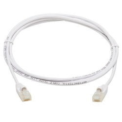 N261AB-S05-WH - Cat6a 10G-Certified Snagless Antibacterial Slim UTP Ethernet Cable (RJ45 M/M), White, 5-ft. (1.52 m