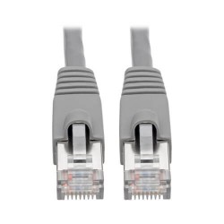 N262-001-GY Cat6a 10G-Certified Snagless Shielded STP Network Patch Cable (RJ45 M/M), PoE, Gray, 1 ft.
