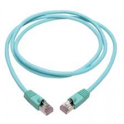 N262-006-AQ Cat6a 10G-Certified Snagless Shielded STP Ethernet Cable (RJ45 M/M), PoE, Aqua, 6 ft.
