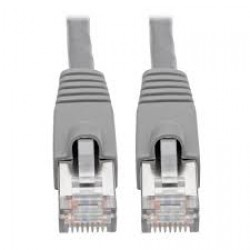 N262-025-GY Cat6a 10G-Certified Snagless Shielded STP Ethernet Cable (RJ45 M/M), PoE, Gray, 25 ft.