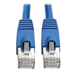 N262-030-BL Cat6a 10G-Certified Snagless Shielded STP Network Patch Cable (RJ45 M/M), PoE, Blue, 30 ft.
