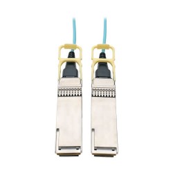 N28H-20M-AQ QSFP28 to QSFP28 Active Optical Cable - 100GbE, AOC, M/M, Aqua, 20 m (65.6 ft.)