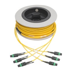 N392-23M-3X8-AP MTP/MPO (APC) Singlemode Slim Trunk Cable, 24-Strand, 40/100 GbE, 40/100GBASE-PLR4, Plenum, 6mm Dua