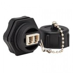 N455-BC01-IND Rigid Industrial IP68 Duplex Multimode Fiber Coupler (LC/LC) with Dust Cap, 10G Ethernet