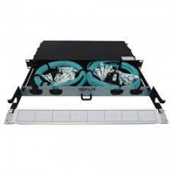 N48M-2L24L-10 - Preloaded Fiber Panel, 1U - 2x (12x LC/LC Duplex M/M) 24F Trunk Cables, OM4 Multimode, 10 m (32.8 f