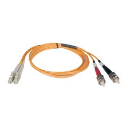 N518-01M Duplex Multimode 50/125 Fiber Patch Cable (LC/ST), 1M (3-ft.)